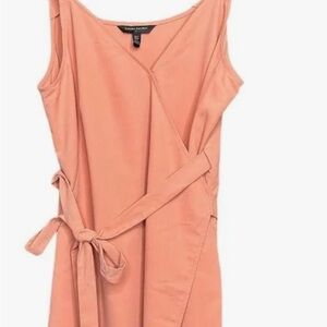 Banana Republic Peach Wrap Mini Dress